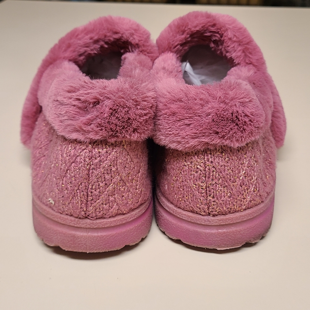 SKECHERS Sparkle Cozy Lite faux fur slippers size 12 - Picture 5 of 10